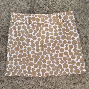 J.Crew
tan polka dot mini pencil skirt. Sz 4